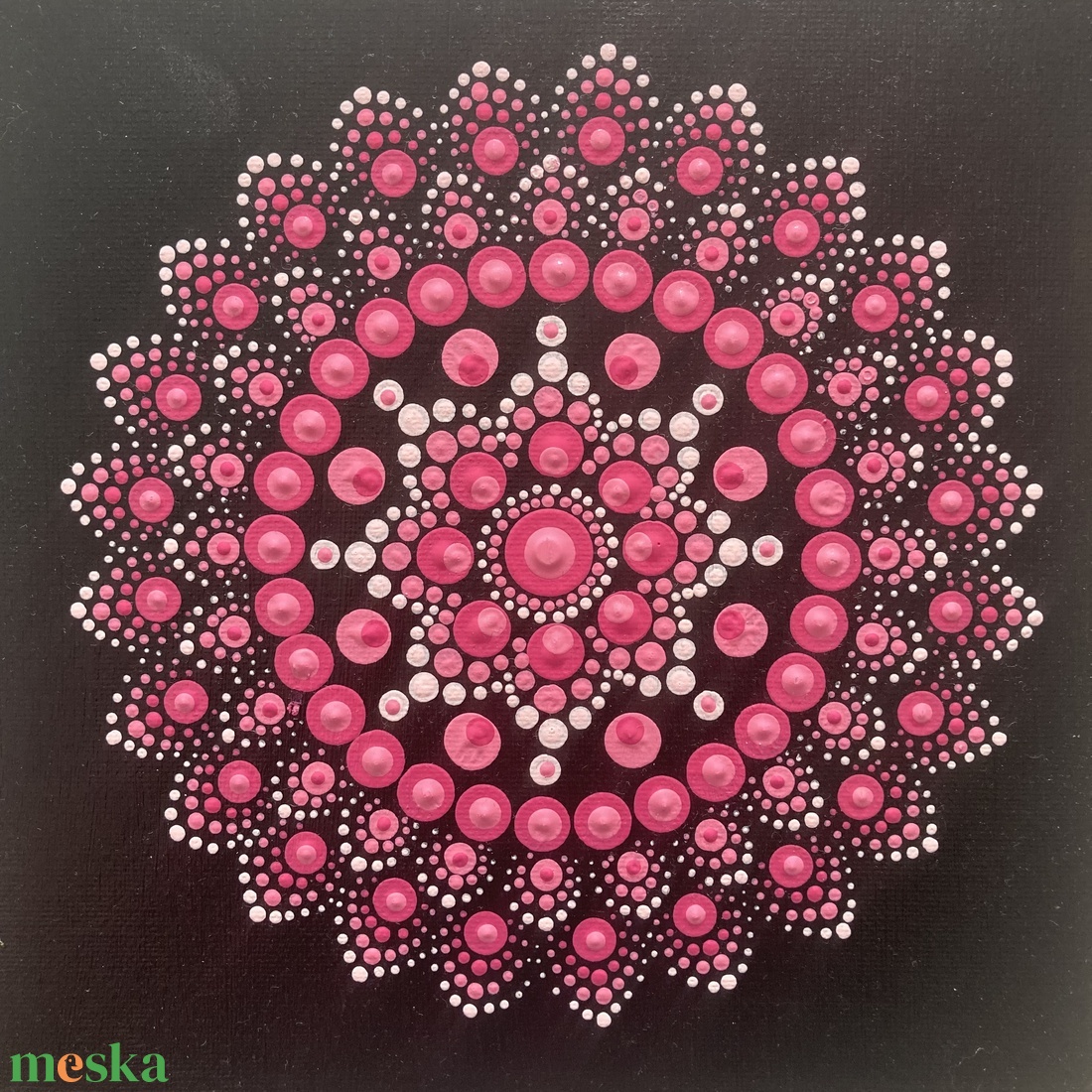 Pink mandala  - művészet - festmény - akril - Meska.hu