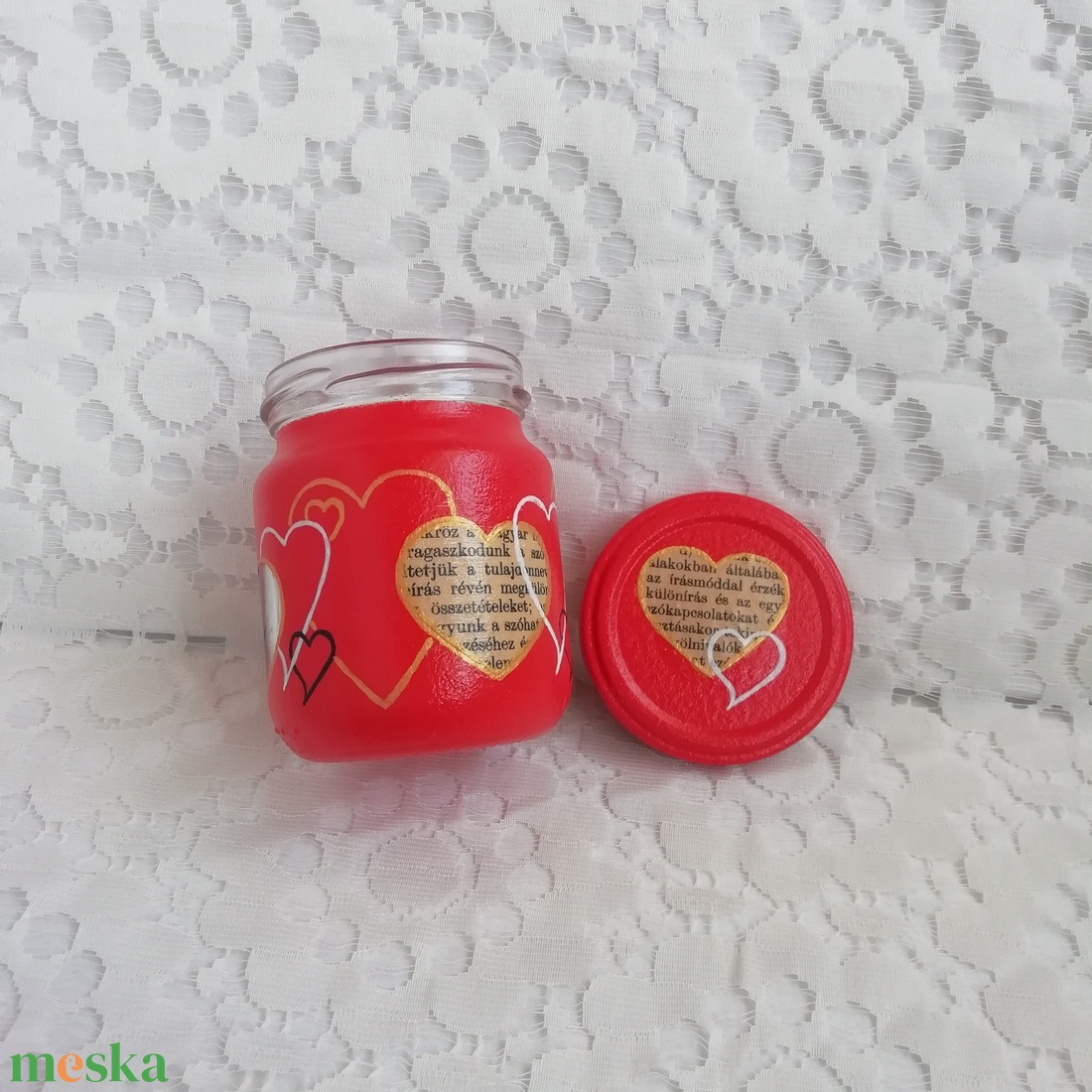 Csomagban: Öko szívecskés tartó, mécsestartó (kicsi verzió) + Öko páros szív puzzle kabala (választható 6 színben) - otthon & életmód - dekoráció - dísztárgy - Meska.hu