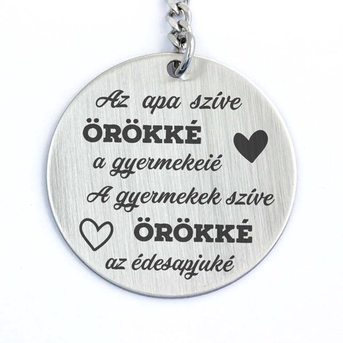 Apa szíve örökké acél medálos kulcstartó - táska & tok - kulcstartó & táskadísz - kulcstartó - Meska.hu Apa szíve örökké acél medálos kulcstartó - táska & tok - kulcstartó & táskadísz - kulcstartó - Meska.hu