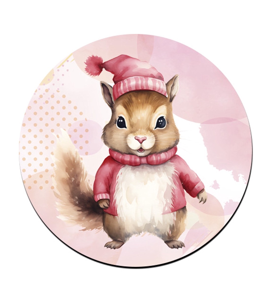 Pink Mikulás mókus mintás bögre alátét - otthon & életmód - konyhafelszerelés, tálalás - tálalás - tányér- és poháralátét - Meska.hu
