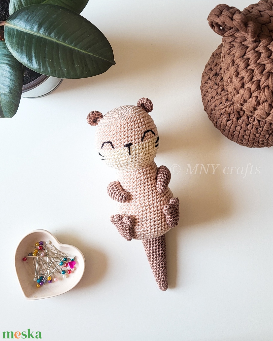 Horgolt vidra - játék & sport - plüssállat & játékfigura - más figura - Meska.hu