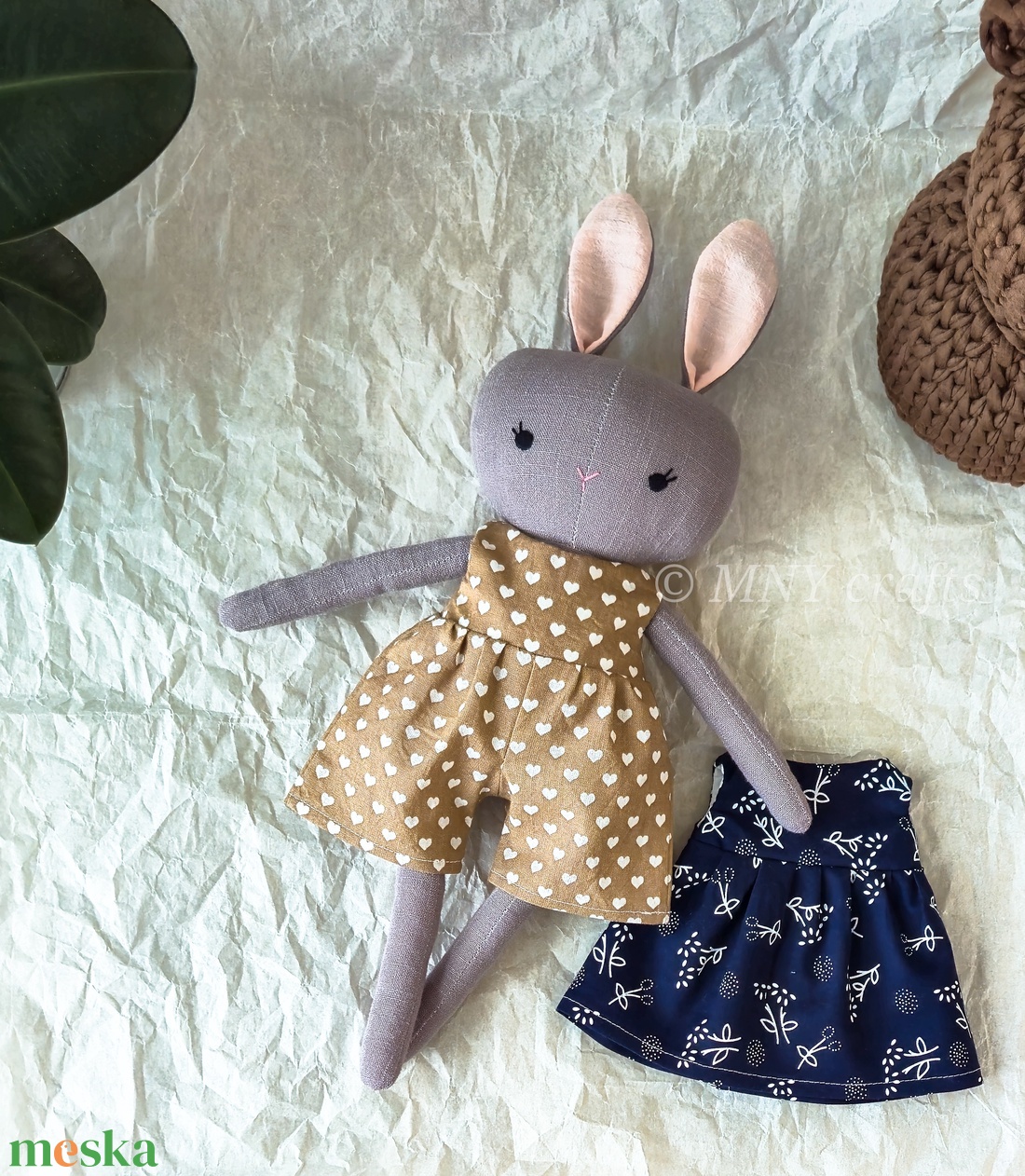 Textil nyuszi (közepes) - játék & sport - plüssállat & játékfigura - nyuszi - Meska.hu