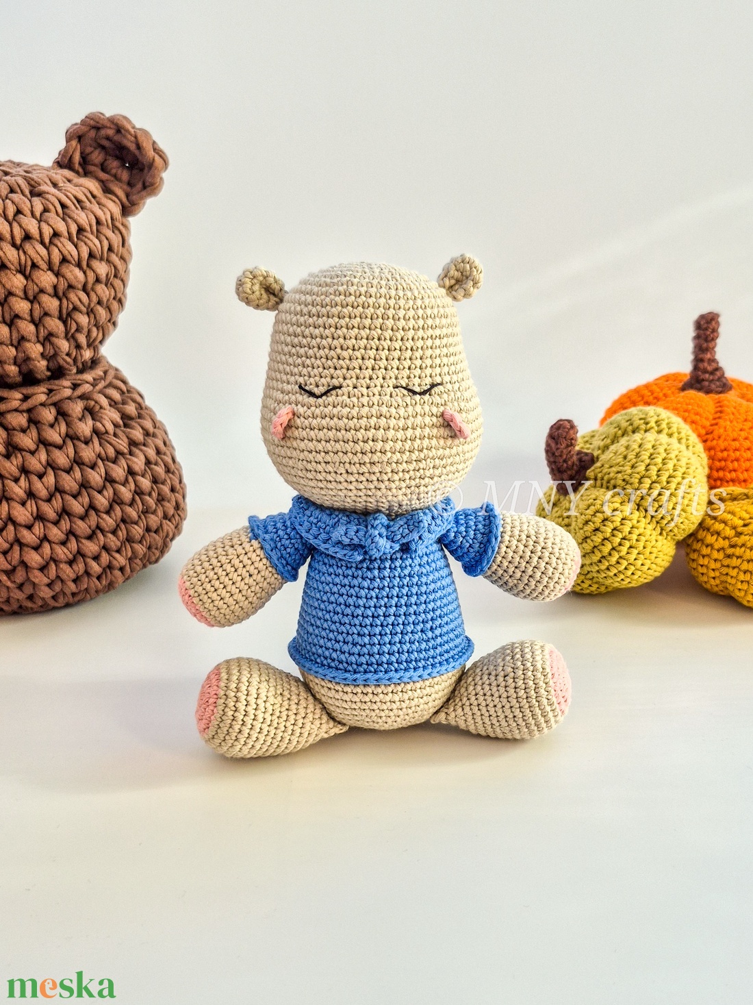 Horgolt víziló  - játék & sport - plüssállat & játékfigura - más figura - Meska.hu