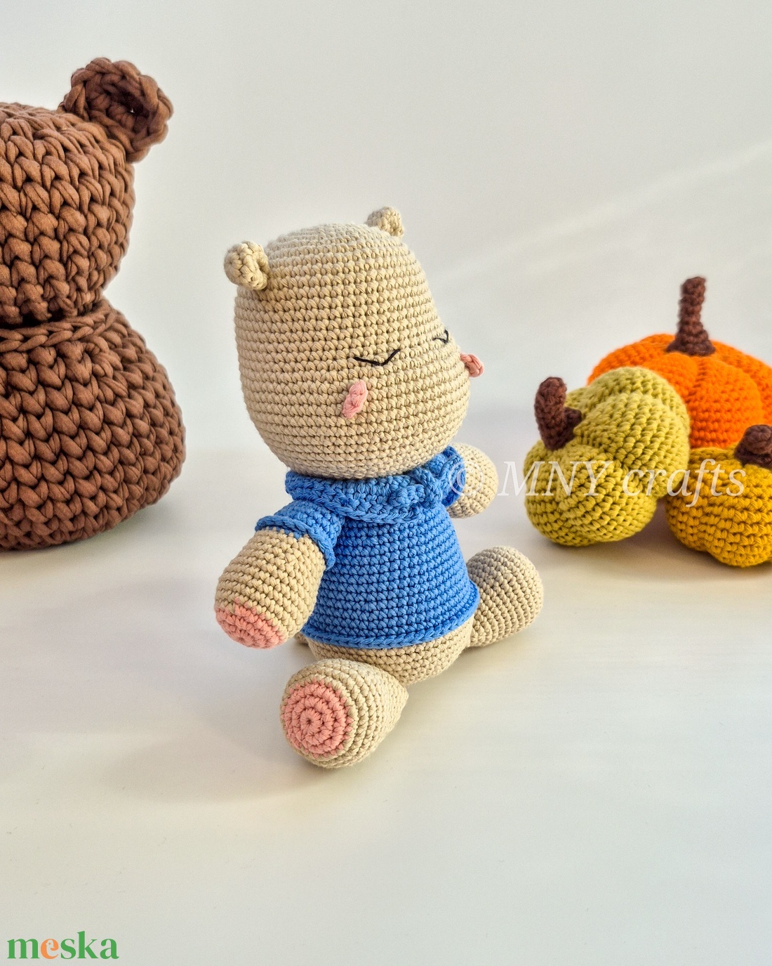 Horgolt víziló  - játék & sport - plüssállat & játékfigura - más figura - Meska.hu