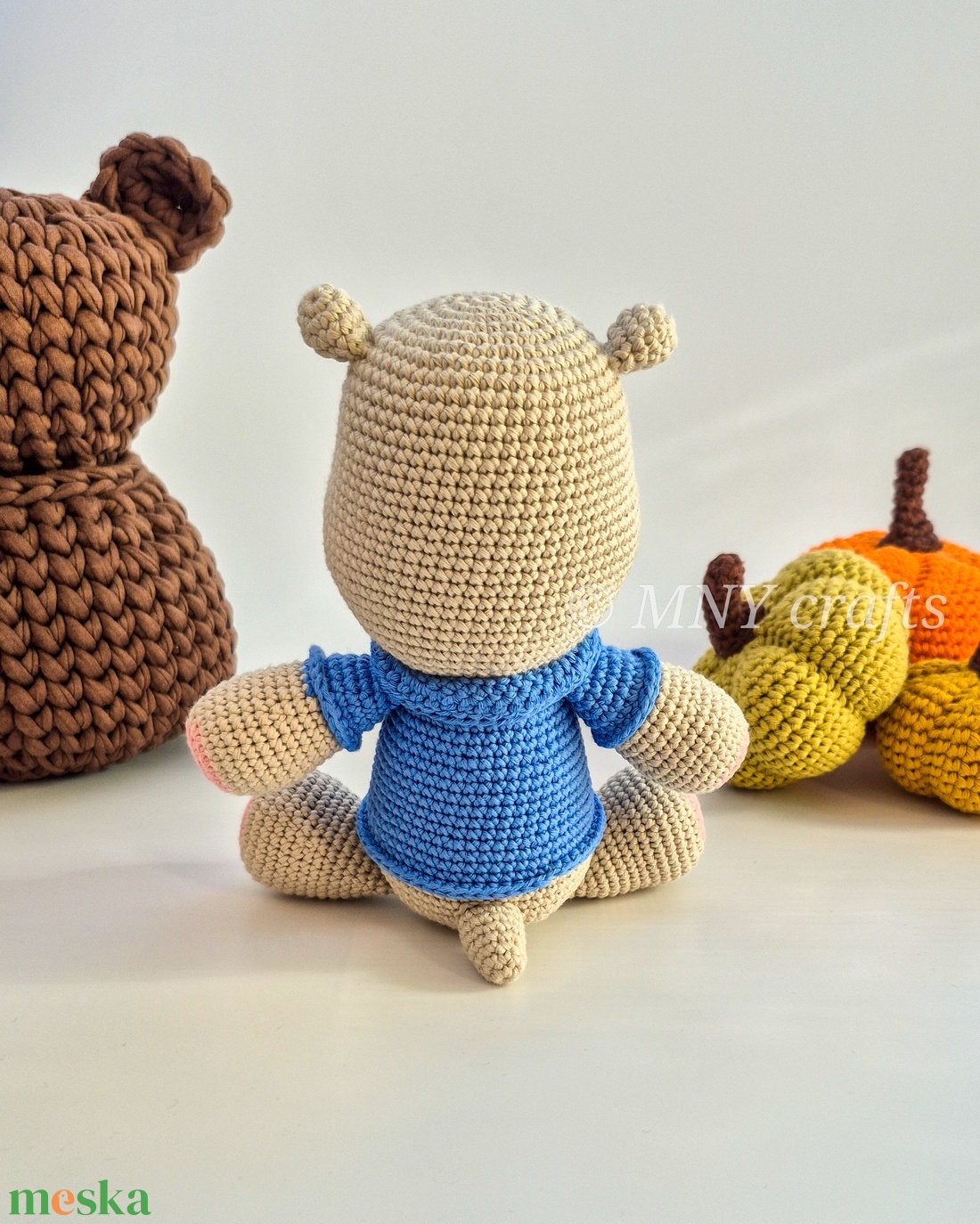 Horgolt víziló  - játék & sport - plüssállat & játékfigura - más figura - Meska.hu