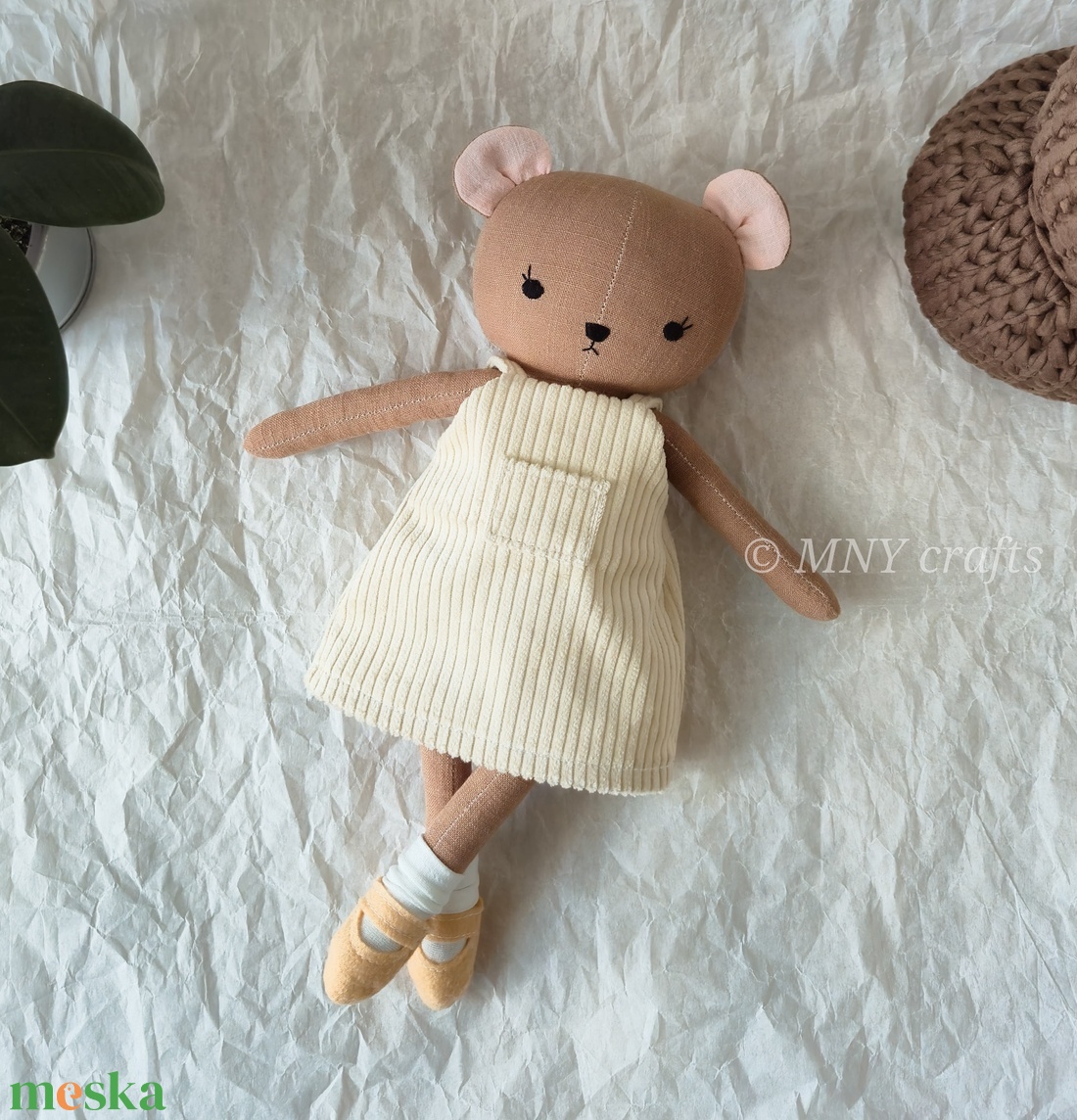 Textil maci (közepes) - játék & sport - baba & babaház - öltöztethető baba - Meska.hu