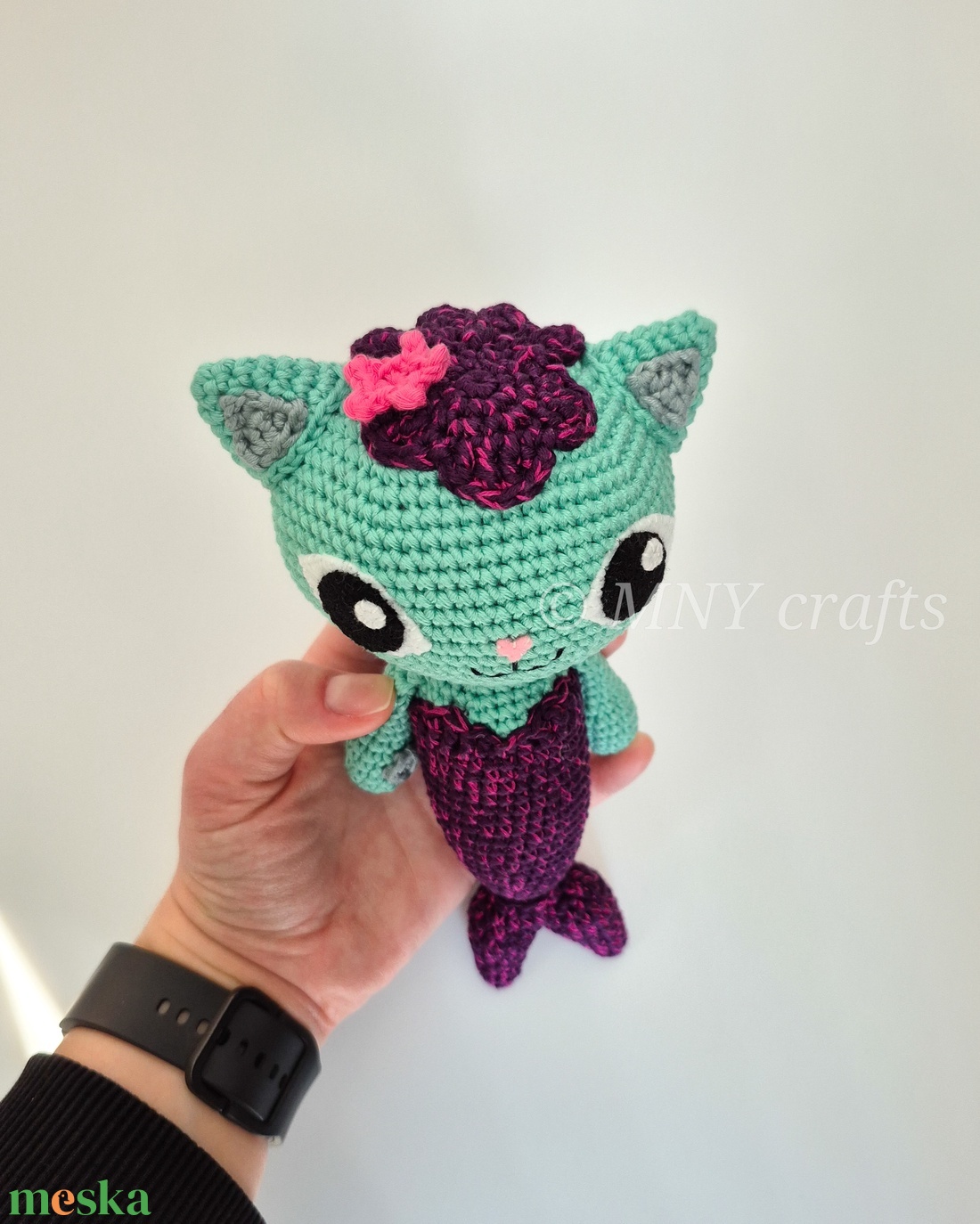 Horgolt sellőcica - játék & sport - plüssállat & játékfigura - más figura - Meska.hu