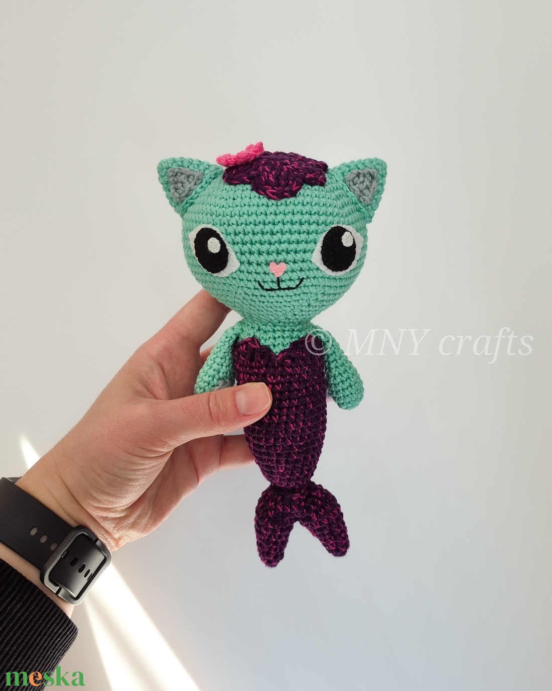 Horgolt sellőcica - játék & sport - plüssállat & játékfigura - más figura - Meska.hu