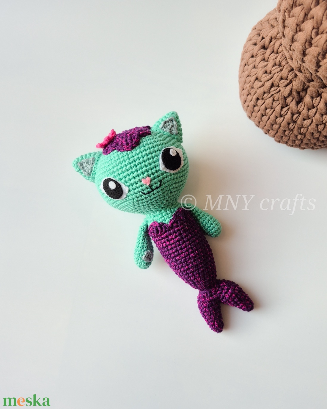 Horgolt sellőcica - játék & sport - plüssállat & játékfigura - más figura - Meska.hu