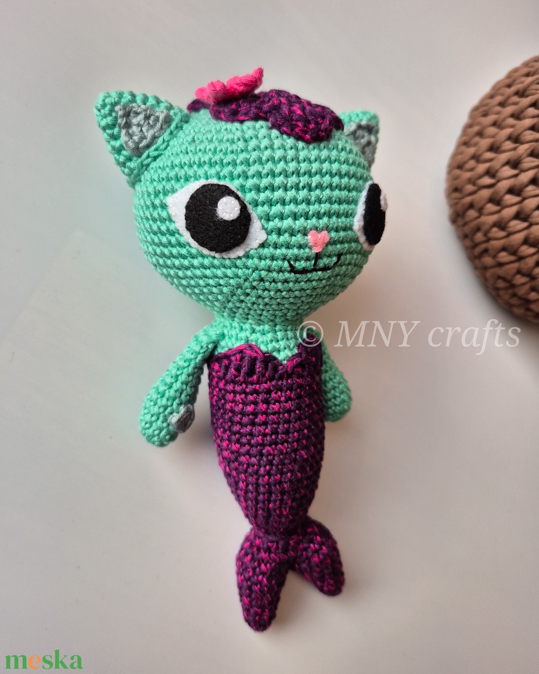 Horgolt sellőcica - játék & sport - plüssállat & játékfigura - más figura - Meska.hu