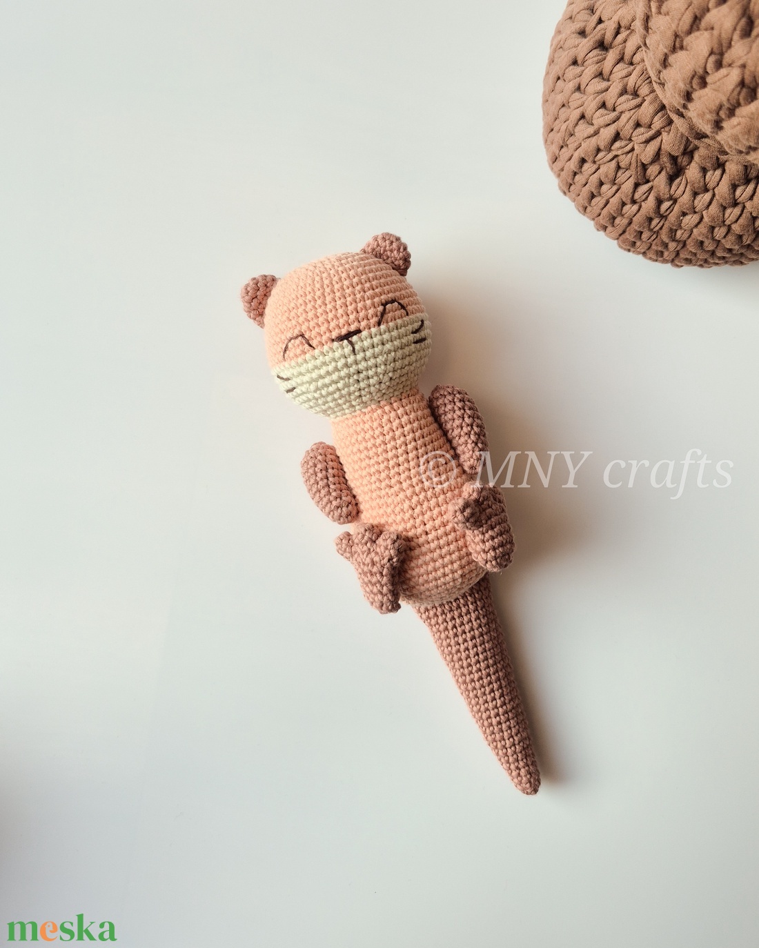 Horgolt vidra - játék & sport - plüssállat & játékfigura - más figura - Meska.hu