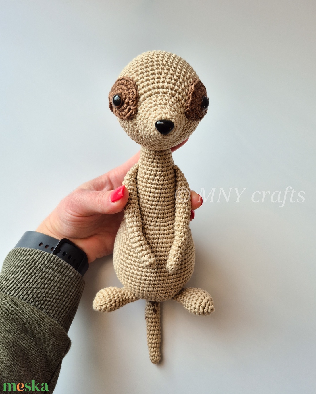 Horgolt szurikáta - játék & sport - plüssállat & játékfigura - más figura - Meska.hu