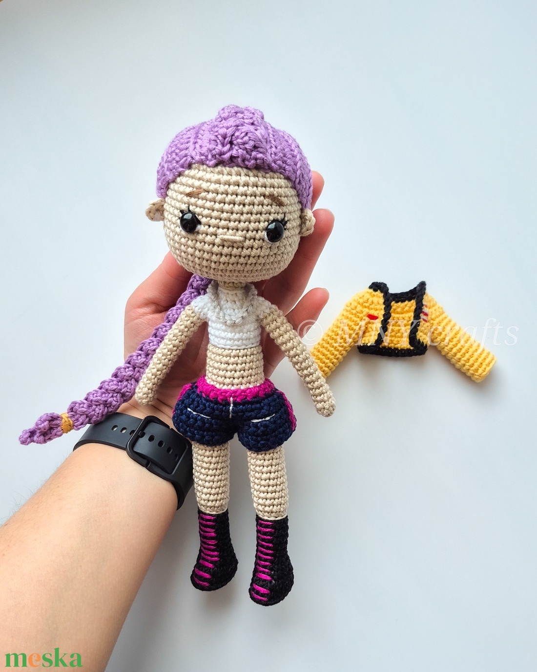 Horgolt Rumi - játék & sport - baba & babaház - öltöztethető baba - Meska.hu