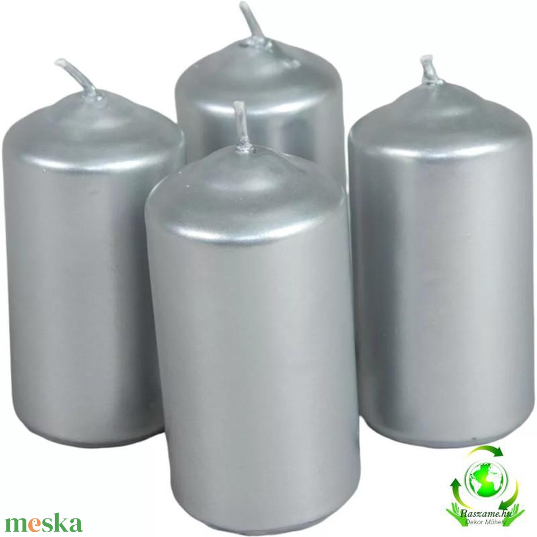 Metál henger gyertya szett 40x80mm - ezüst - kellékek & szerszámok - dekorációs kellékek - dekorációs gyertya - Meska.hu Metál henger gyertya szett 40x80mm - ezüst - kellékek & szerszámok - dekorációs kellékek - dekorációs gyertya - Meska.hu
