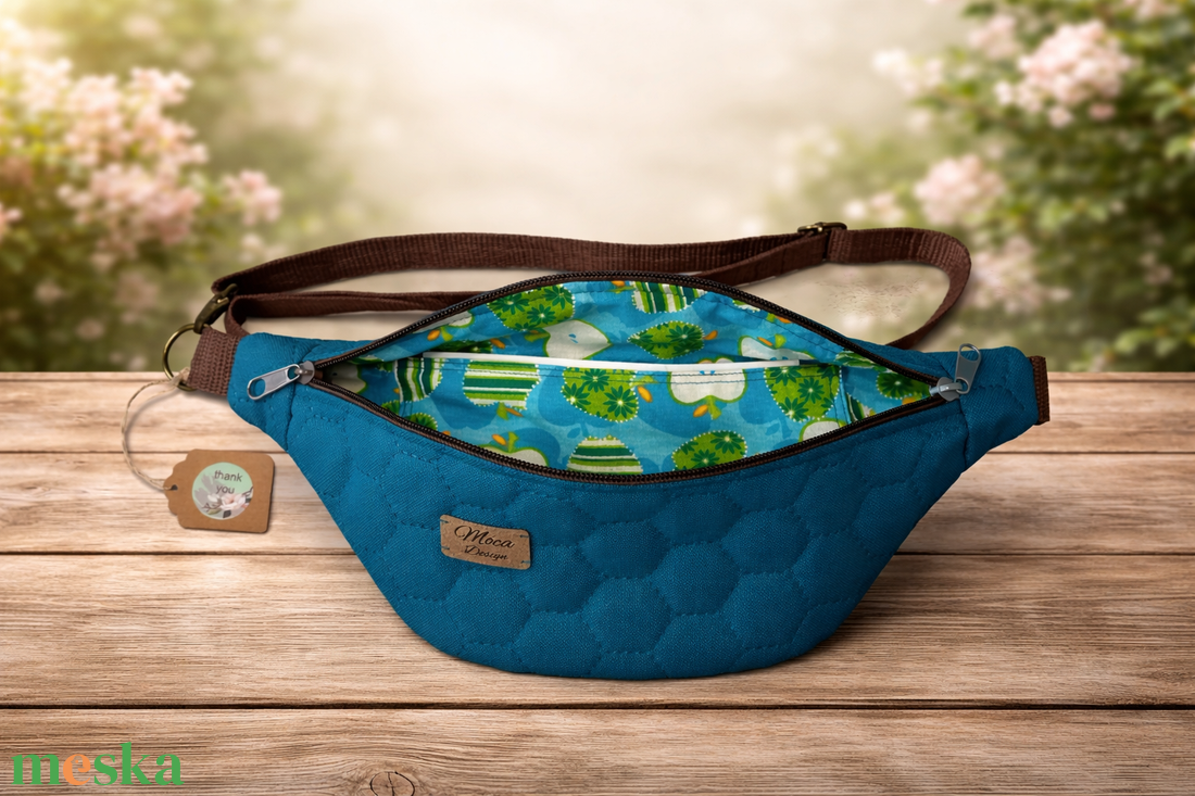 Türkiz Simple belt bag - táska & tok - övtáska - Meska.hu