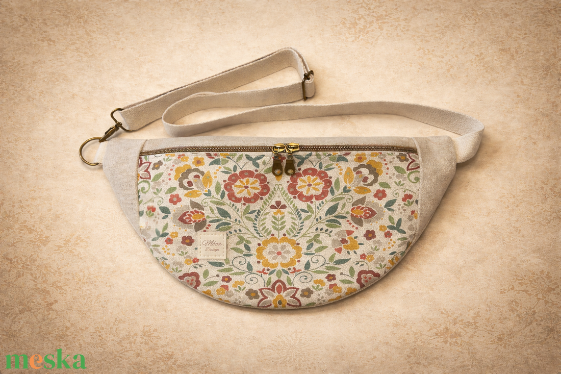 Vintage virágos nagy Moonlight belt bag - táska & tok - övtáska - Meska.hu