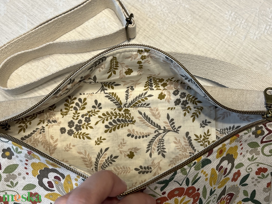 Vintage virágos nagy Moonlight belt bag - táska & tok - övtáska - Meska.hu