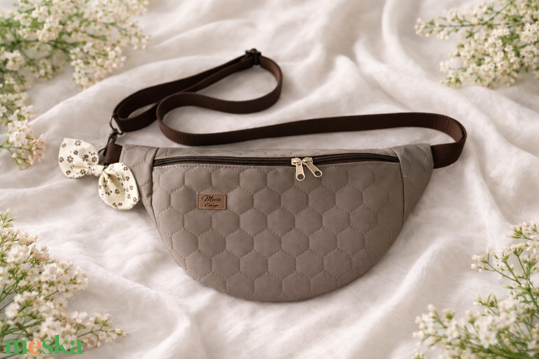 Világos barna nagy Moonlight belt bag - táska & tok - övtáska - Meska.hu