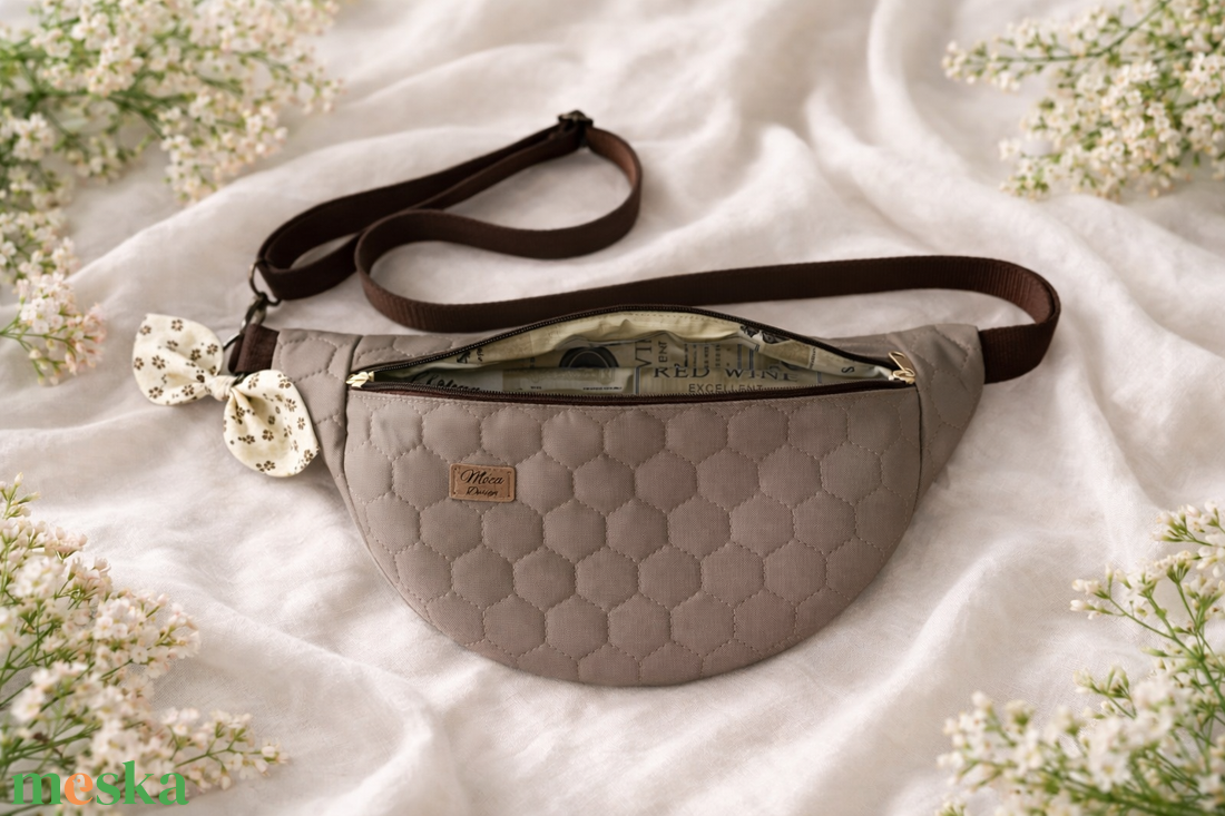 Világos barna nagy Moonlight belt bag - táska & tok - övtáska - Meska.hu