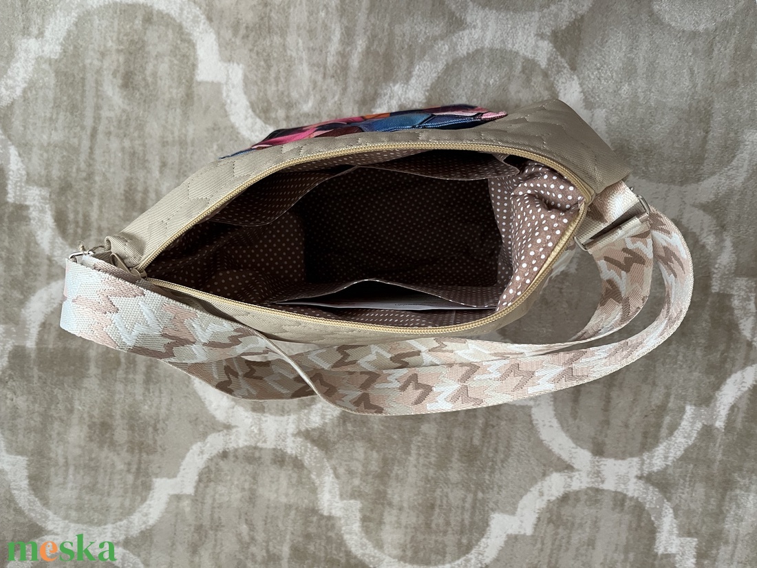 Bézs Morfa hátizsák és válltáska - táska & tok - hátizsák - hátizsák - Meska.hu