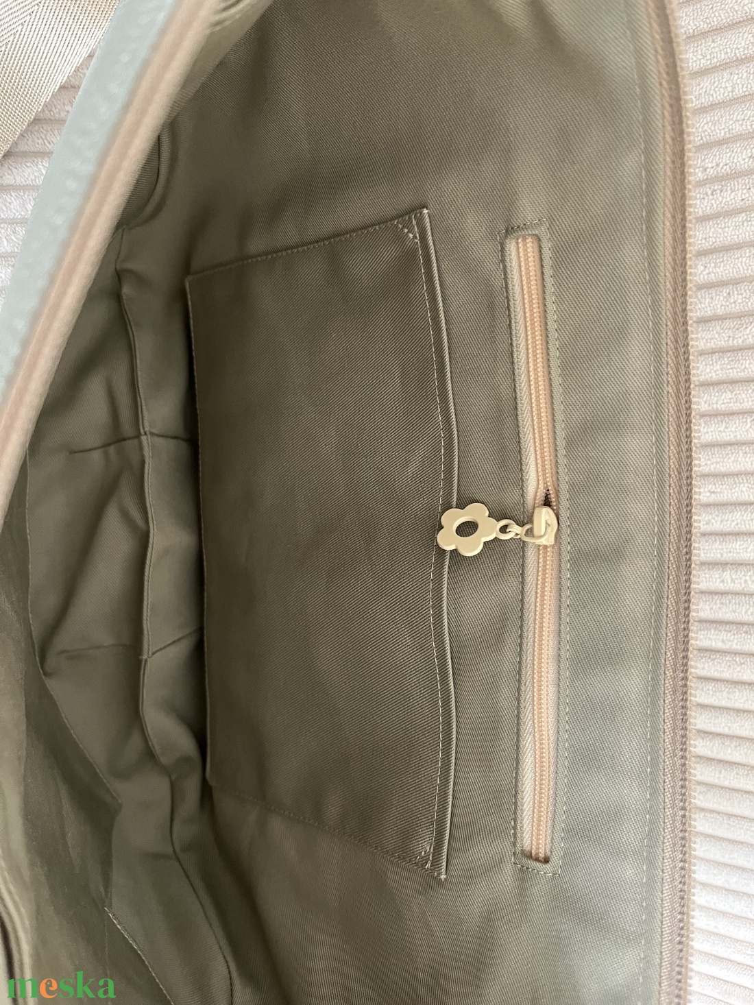 Luna bag, metál zöld - táska & tok - kézitáska & válltáska - vállon átvethető táska - Meska.hu