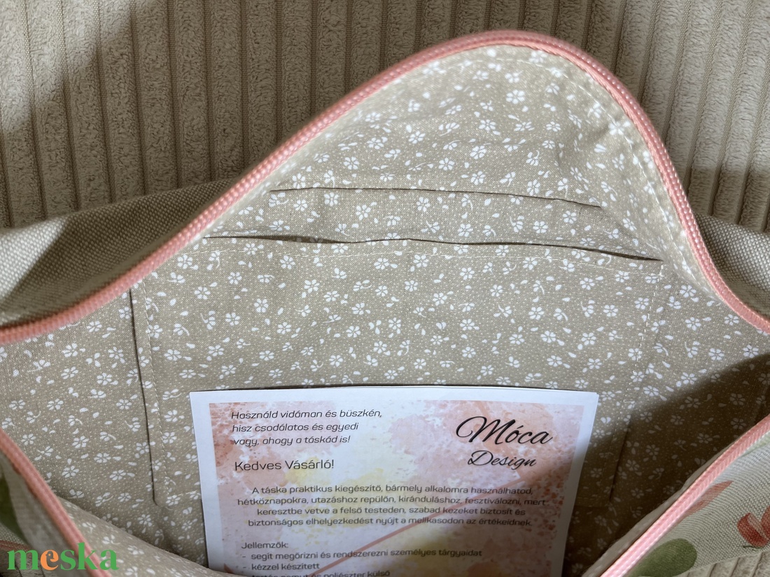 Moonlight festői virágos belt bag - táska & tok - kézitáska & válltáska - vállon átvethető táska - Meska.hu