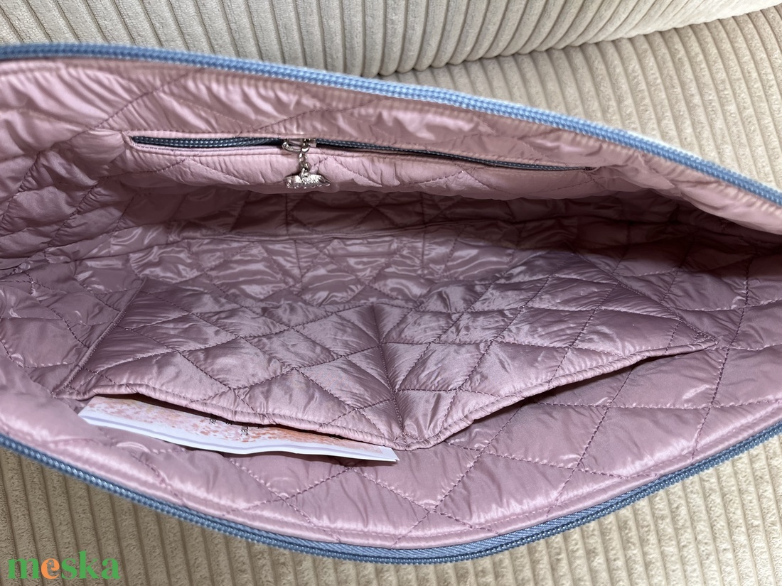 Luna Plena crossbody bag kék virágos - táska & tok - kézitáska & válltáska - vállon átvethető táska - Meska.hu