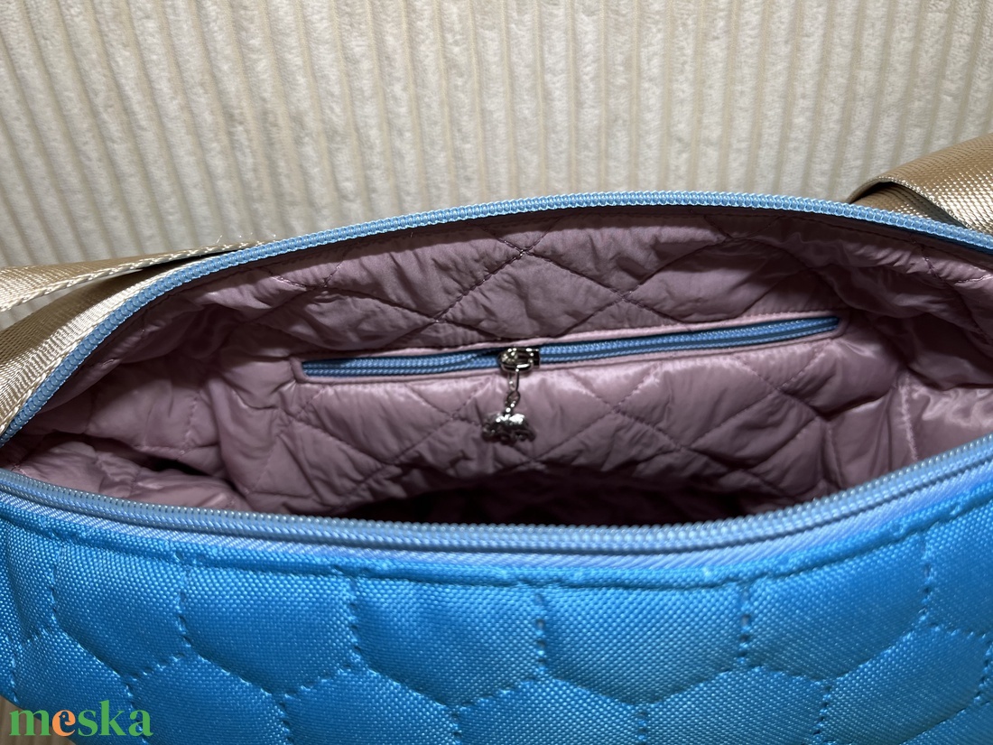 Morfa bag kék-pipacsos - táska & tok - kézitáska & válltáska - alkalmi táska - Meska.hu