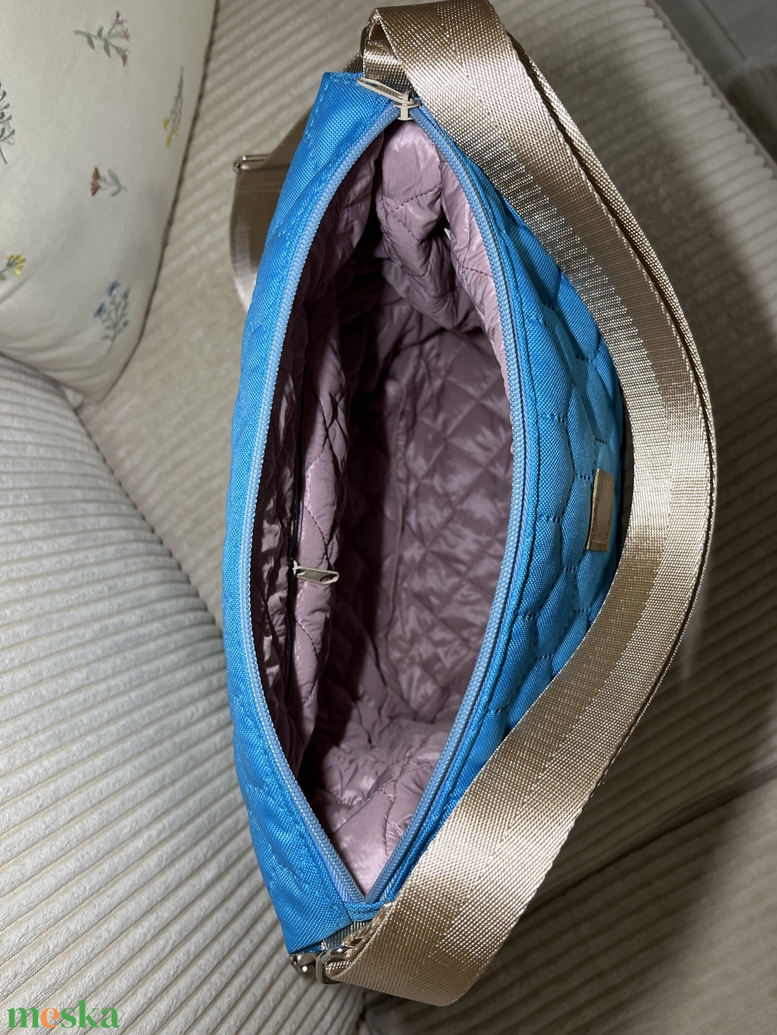 MORFA bag kék kavicsos - táska & tok - kézitáska & válltáska - nagy pakolós táska - Meska.hu