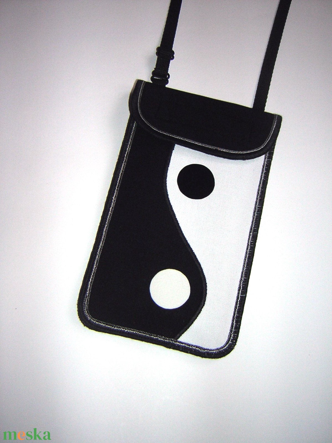 Telefontok állítható pánttal  XL telefon tartó nyakba akasztható kistáska yin-yang - táska & tok - pénztárca & más tok - telefontok - Meska.hu