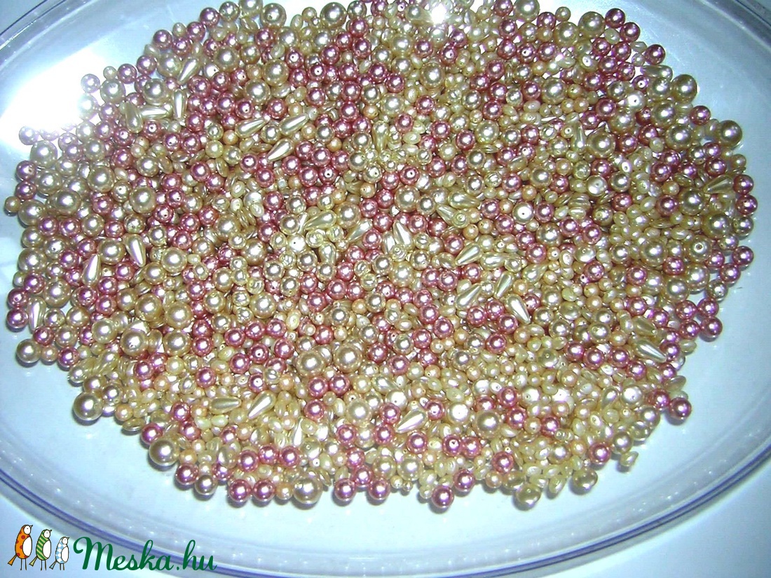 1 kg Ömlesztett vegyes Tekla gyöngy üveggyöngy  - kellékek & szerszámok - gyöngyfűzés kellékek - üveggyöngy - Meska.hu