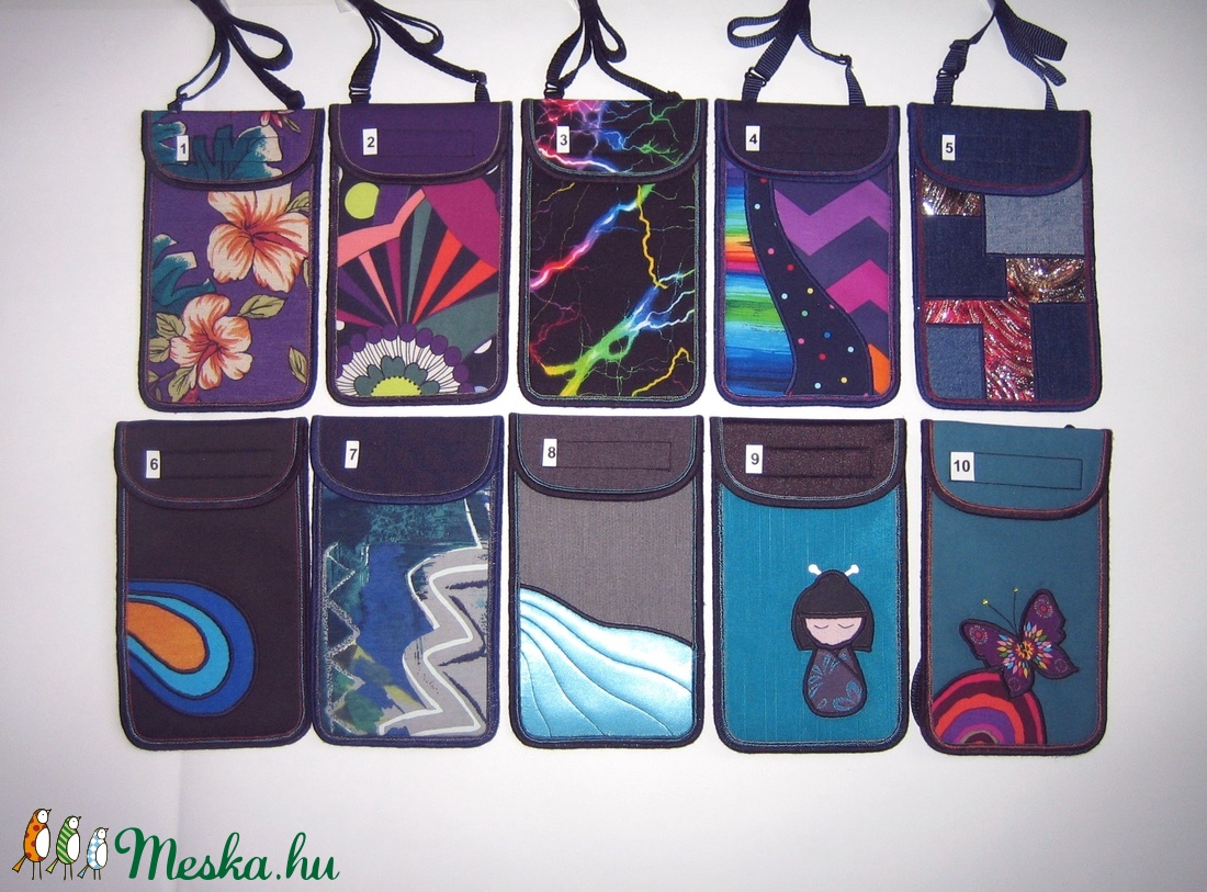 Mobiltok állítható pánttal Plus-os méretű telefonokhoz  nyakba akasztható  -  - Meska.hu