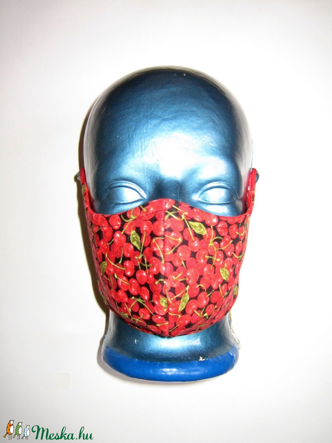 Orrmerevítős Szájmaszk textil maszk fülre akasztható cseresznyés arcmaszk - maszk, arcmaszk - női - Meska.hu