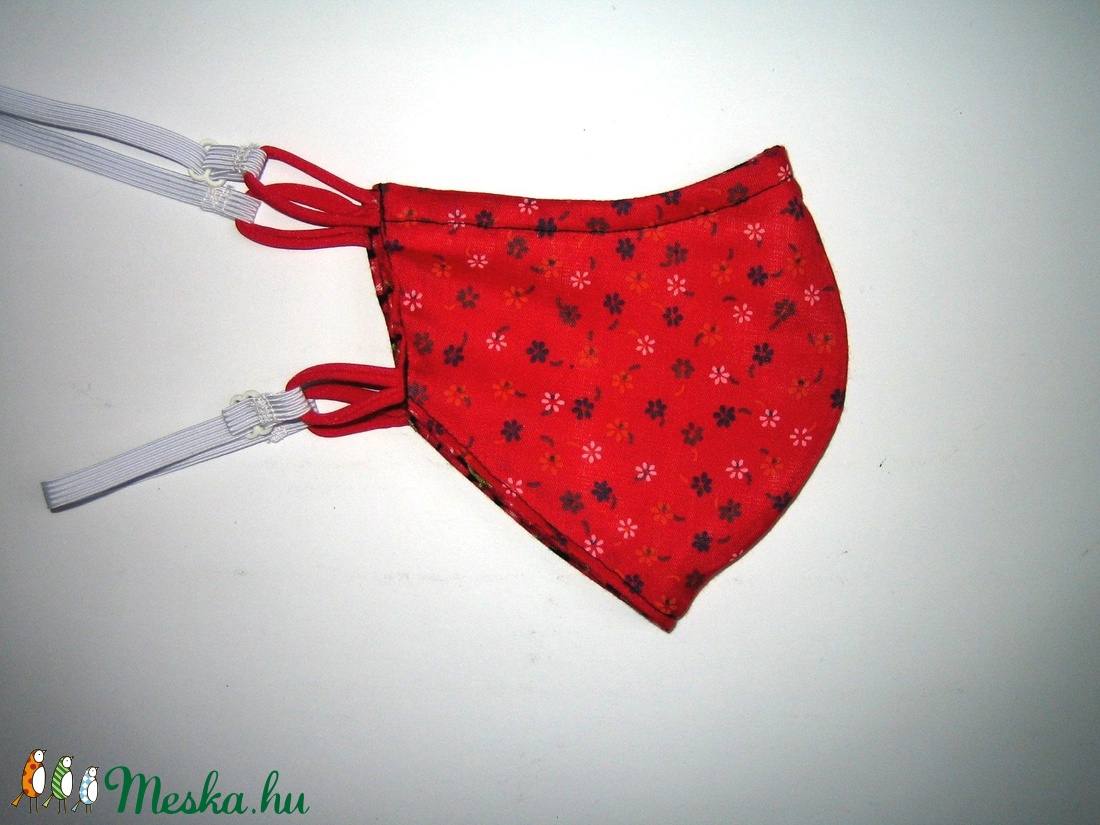 Virágos Szájmaszk textil maszk állítható gumival 2in1 arcmaszk - női - női - Meska.hu