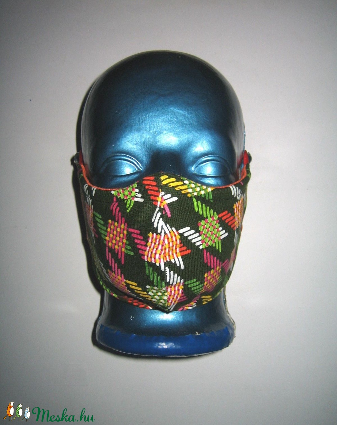 2in1 maszk orrmerevítős arcmaszk fülre akasztható védő textil maszk  - maszk, arcmaszk - női - Meska.hu