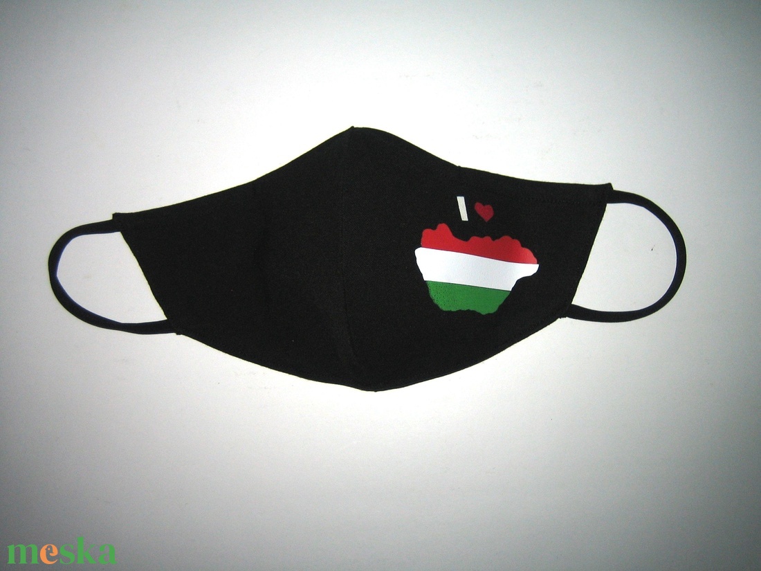 Drótos Szájmaszk fülre akasztható arcmaszk nemzeti textil maszk  I love Magyarország  - maszk, arcmaszk - női - Meska.hu