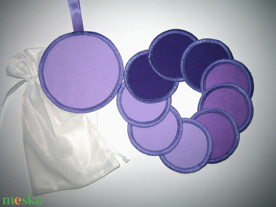10 db Arctisztító korong mosható-nowaste Lila 3 árnyalata - szépségápolás - arcápolás - arctisztító korong - Meska.hu 10 db Arctisztító korong mosható-nowaste Lila 3 árnyalata - szépségápolás - arcápolás - arctisztító korong - Meska.hu