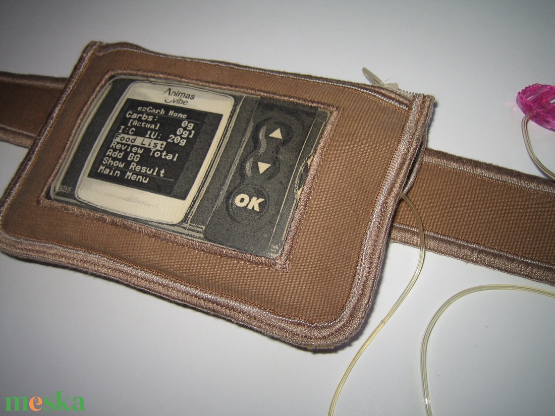 Ablakos Insulin pumpa tartó tok Drapp #inzulinpumpa#tok - táska & tok - övtáska - Meska.hu