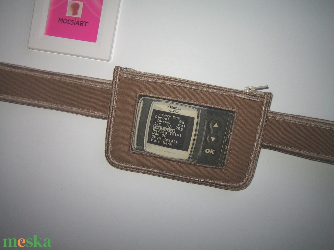 Ablakos Insulin pumpa tartó tok Drapp #inzulinpumpa#tok - táska & tok - övtáska - Meska.hu