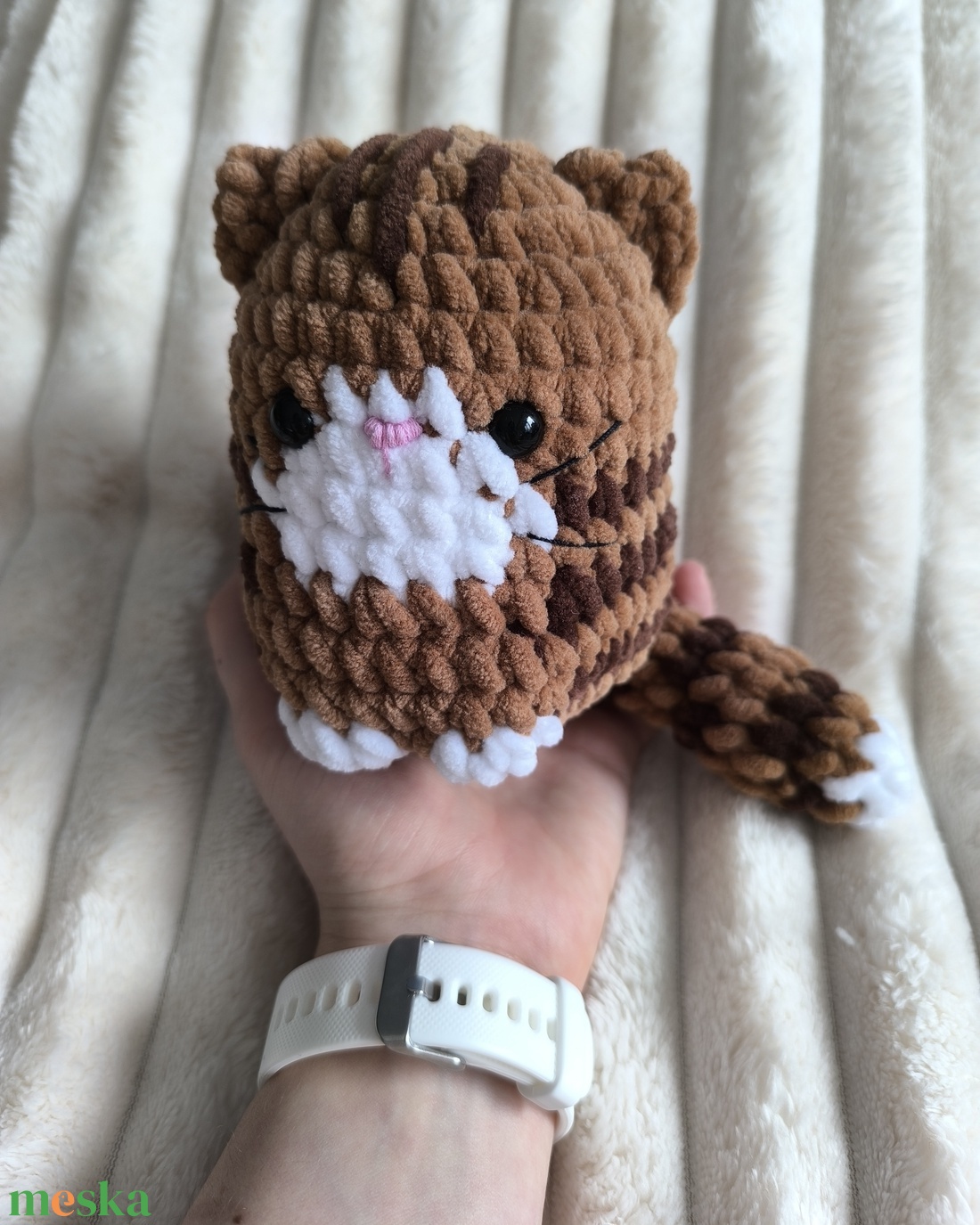 Mokka, a horgolt cica - játék & sport - plüssállat & játékfigura - cica - Meska.hu