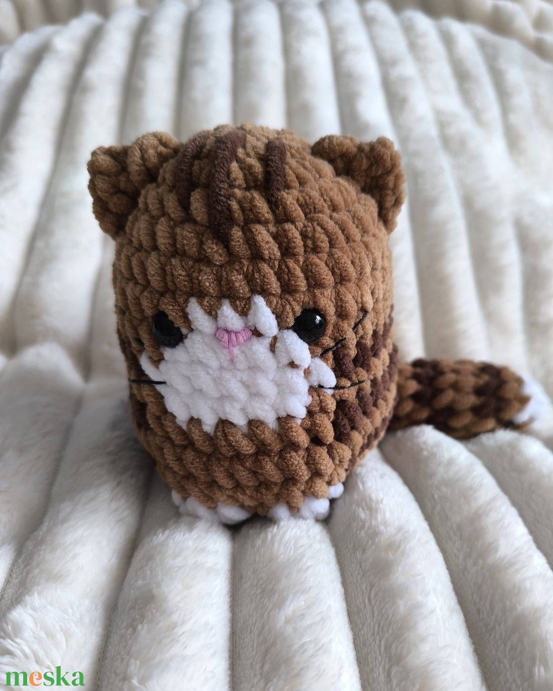 Mokka, a horgolt cica - játék & sport - plüssállat & játékfigura - cica - Meska.hu