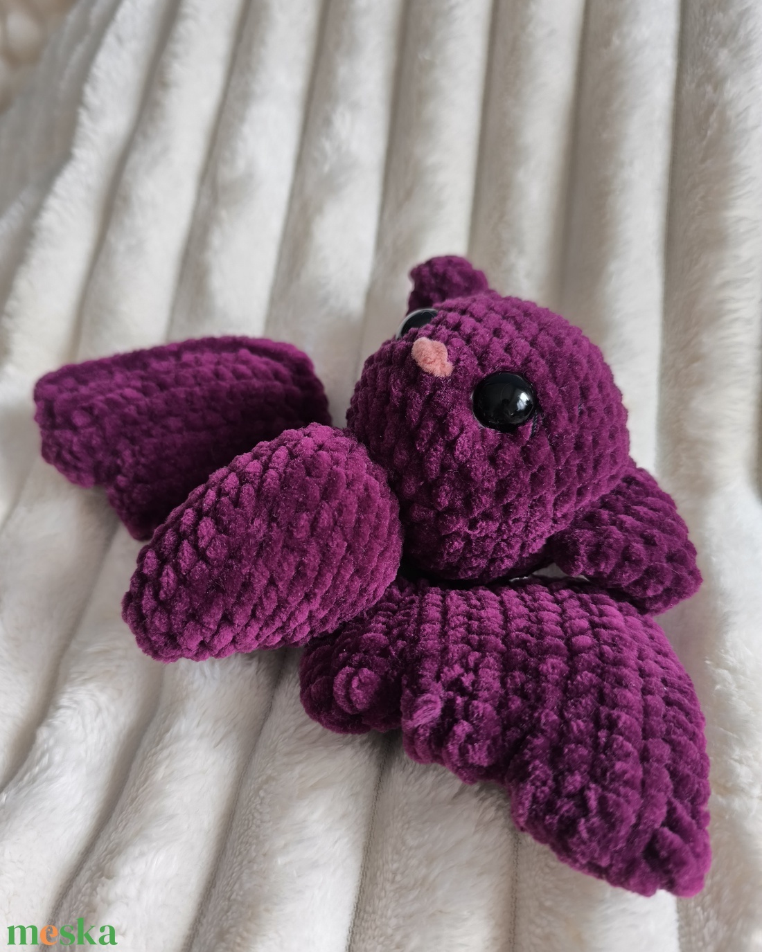 Bíborka, a horgolt denevér - játék & sport - plüssállat & játékfigura - más figura - Meska.hu