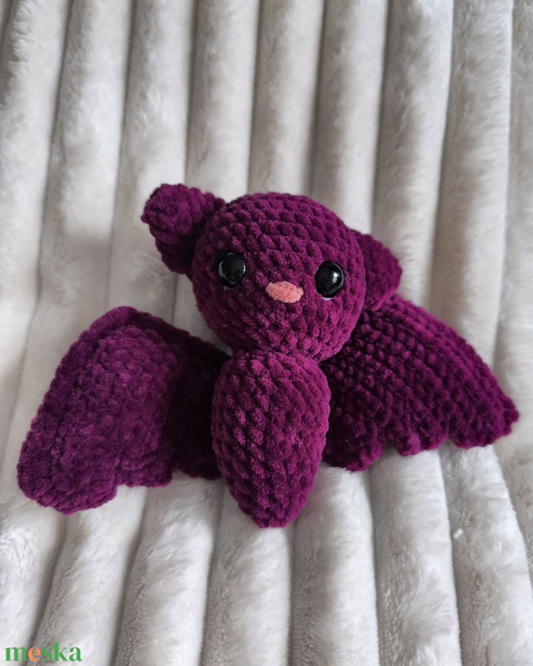 Bíborka, a horgolt denevér - játék & sport - plüssállat & játékfigura - más figura - Meska.hu