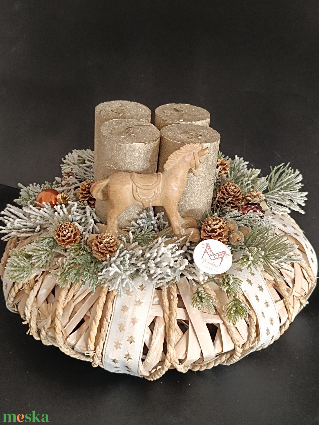 Hintalovas adventi koszorú  - karácsony - adventi díszek - adventi koszorú - Meska.hu Hintalovas adventi koszorú  - karácsony - adventi díszek - adventi koszorú - Meska.hu