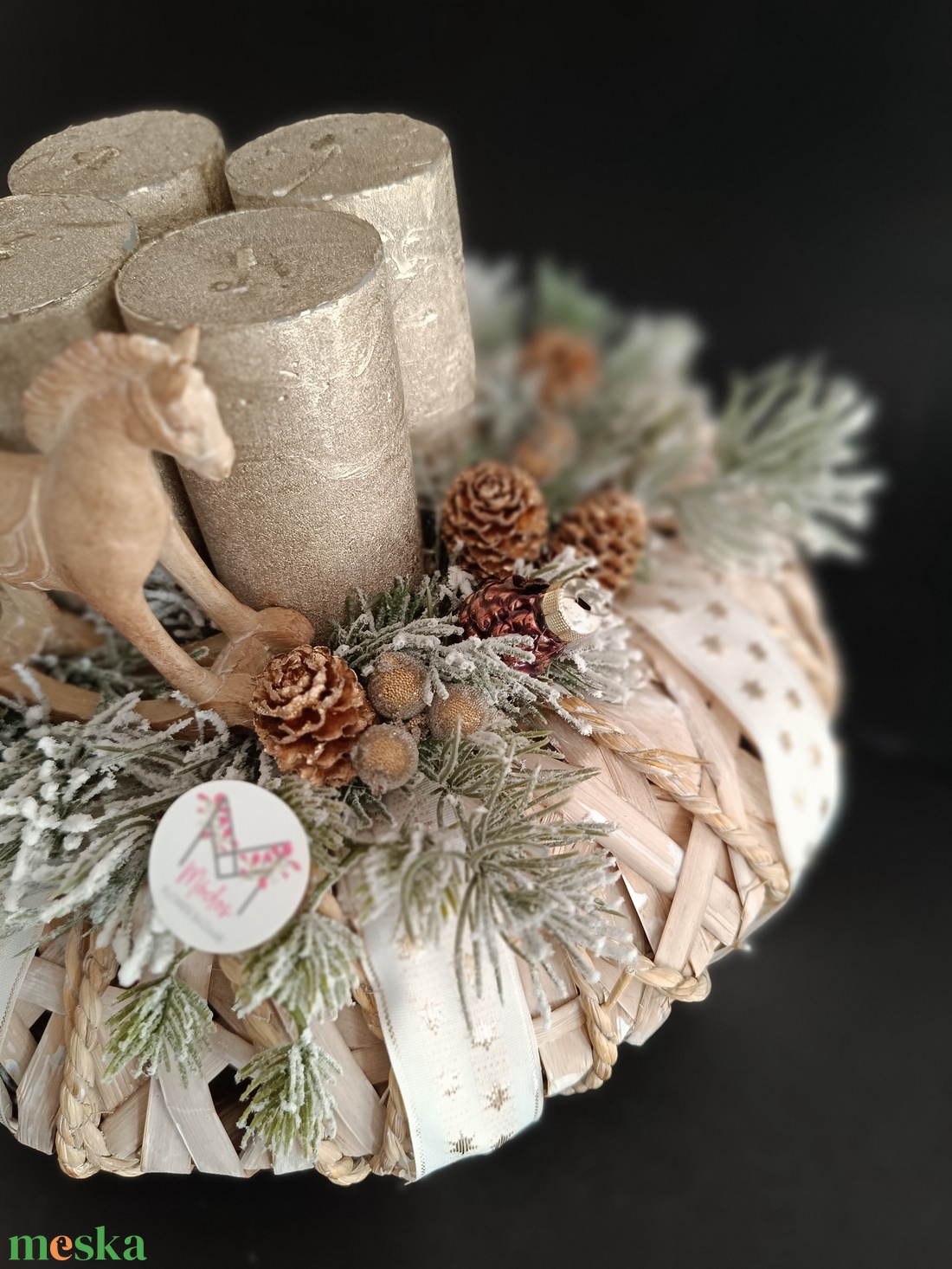 Hintalovas adventi koszorú  - karácsony - adventi díszek - adventi koszorú - Meska.hu Hintalovas adventi koszorú  - karácsony - adventi díszek - adventi koszorú - Meska.hu