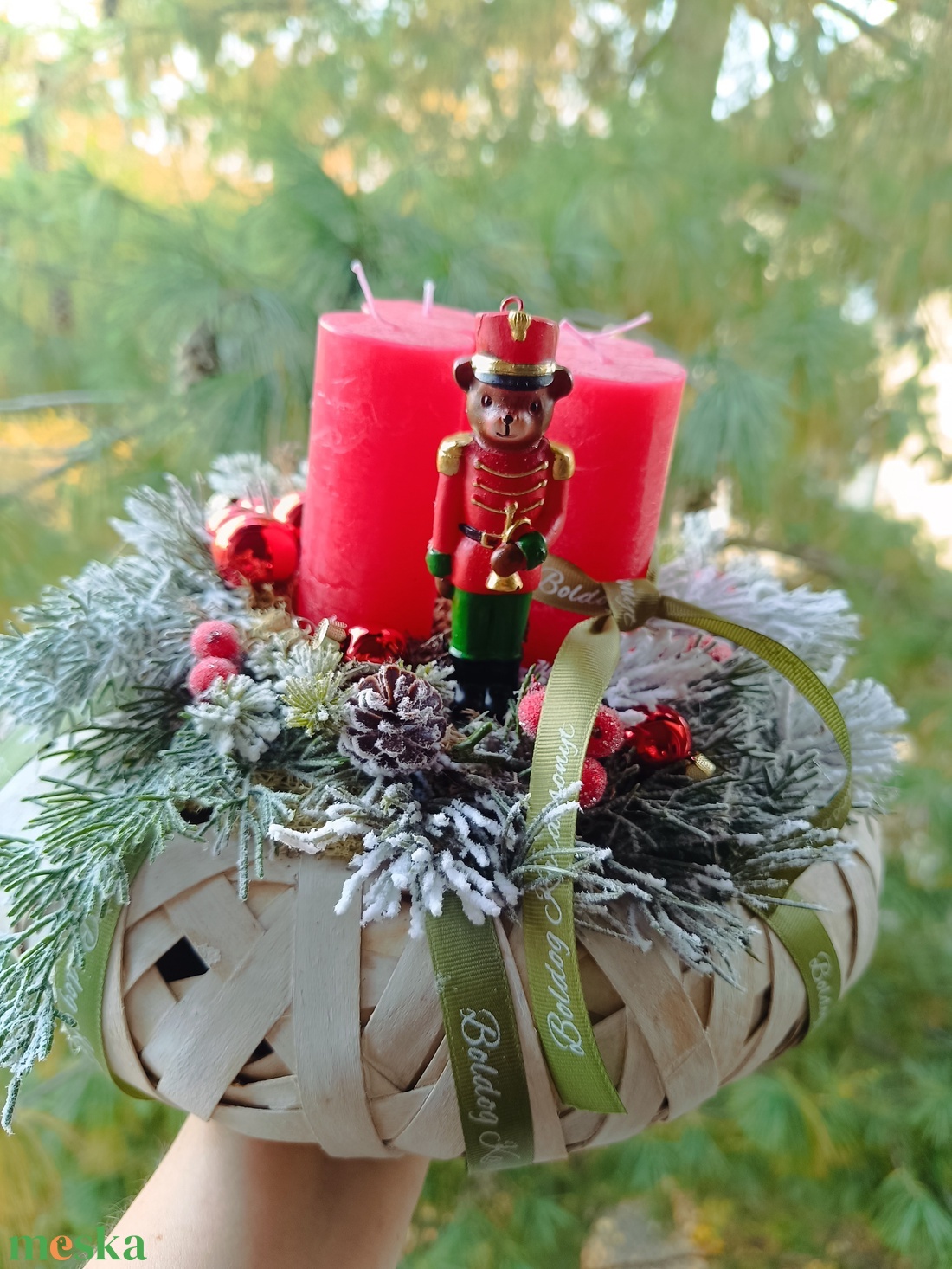 Adventi koszorú  - karácsony - adventi díszek - adventi koszorú - Meska.hu