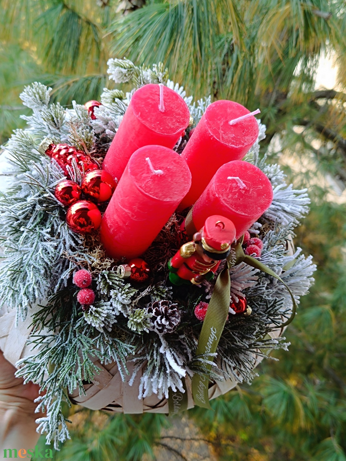 Adventi koszorú  - karácsony - adventi díszek - adventi koszorú - Meska.hu