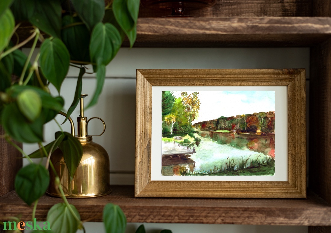Vadás-tó - akvarell festmény (nyomat) - otthon & lakás - dekoráció - kép & falikép - kép & falikép - Meska.hu