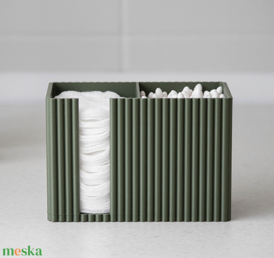 3d nyomtatott fürdőszobai rendszerező / vatta tartó - otthon & életmód - fürdőszoba - fürdőszobai tároló - Meska.hu