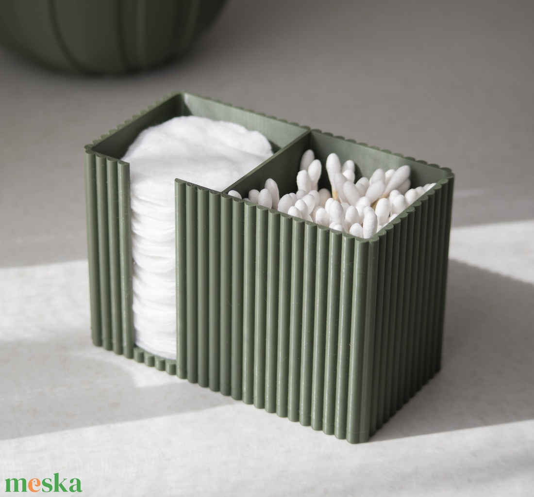 3d nyomtatott fürdőszobai rendszerező / vatta tartó - otthon & életmód - fürdőszoba - fürdőszobai tároló - Meska.hu